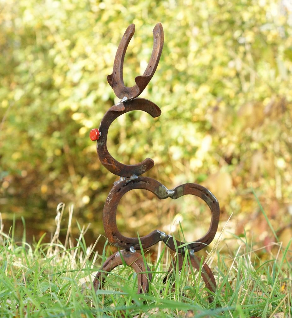 Stahl Rentier Hufeisen